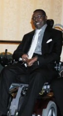 A child with cerebral palsy.